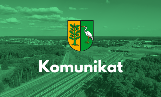 herb gminy z napisem "Komunikat"