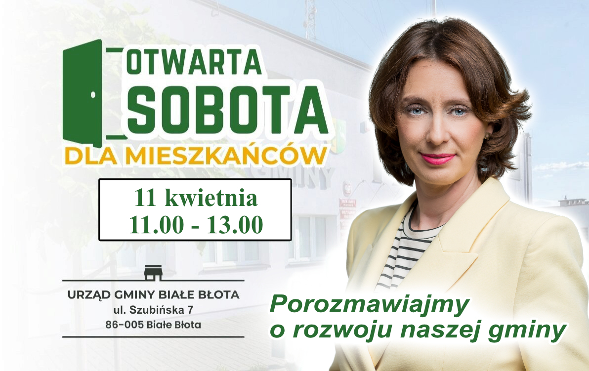 Zdjęcie do Magdalena Maison W&oacute;jt Gminy Białe Błota zaprasza mieszkańc&oacute;w na spotkanie w ramach Otwartej Soboty!
