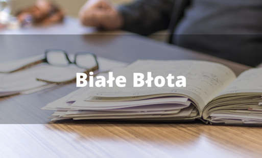kalendarz z napisem Białe Błota