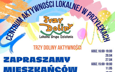 Zdjęcie do Trzy Doliny - Zapraszamy mieszkańc&oacute;w na warsztaty i animacje