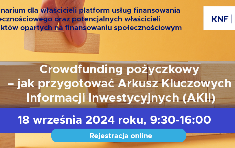 Zdjęcie do Webinarium CEDUR &bdquo;Crowdfunding pożyczkowy &ndash; jak przygotować Arkusz Kluczowych Informacji Inwestycyjnych (AKII)&rdquo;