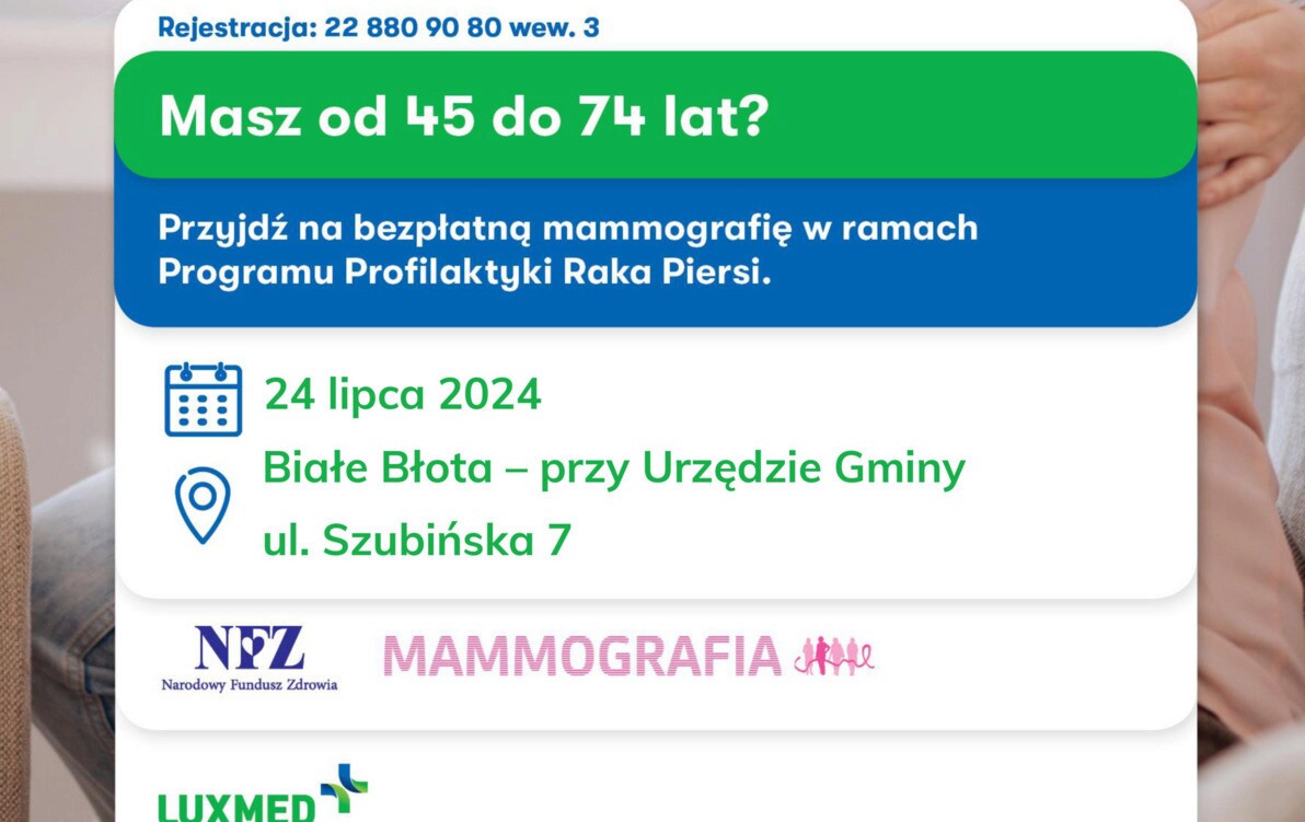 Zdjęcie do Bezpłatne badania mammograficzne &ndash; Białe Błota