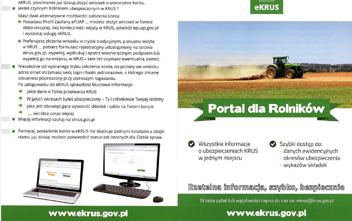 Zdjęcie do Portal dla rolnik&oacute;w eKRUS